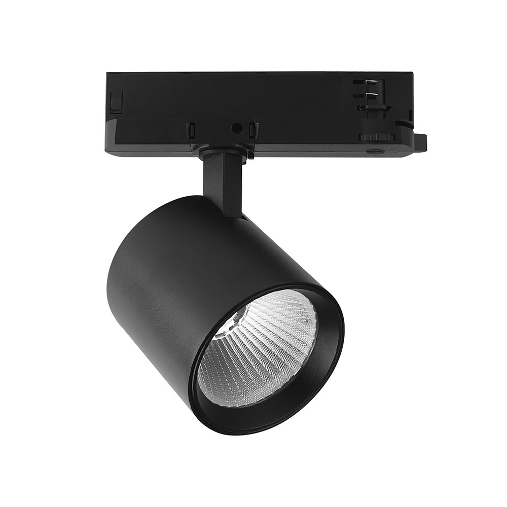 V Tac 30w 3 Faset Skinnespot   Cree Chip, Sort Hus, 4000k, 6 års Garanti   Kulør : Neutral fra V-tac