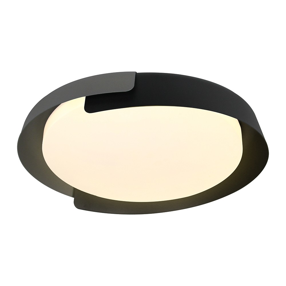 48w Led Loftslampe Med Fjernbetjening 3 I 1 Cct, Dæmpbar, ø50cm, Sort Grå Design Kulør : 3 I 1 fra V-tac