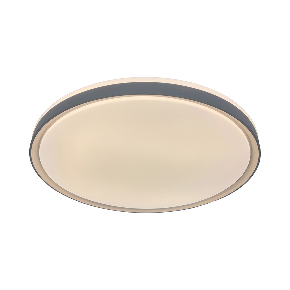 V Tac 60w Led Loftslampe Med Fjernbetjening   3 I 1 Cct, Dæmpbar, Grå Kant, Designer Domelight   Kulør : 3 I 1 fra V-tac