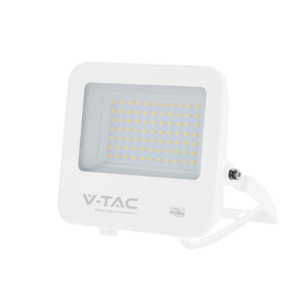 V Tac 50w Led Projektør 135lm W, Ip65, Hvidt Hus, 6500k, Cree Chip, 6 års Garanti Kulør : Kold fra V-tac