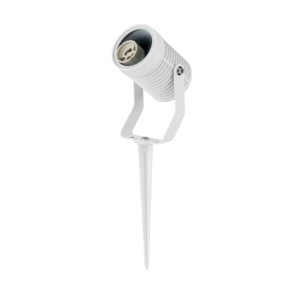 Gu10 Havespot Med Spyd Hvid, Aluminium, Ip65, Uden Lyskilde fra V-tac