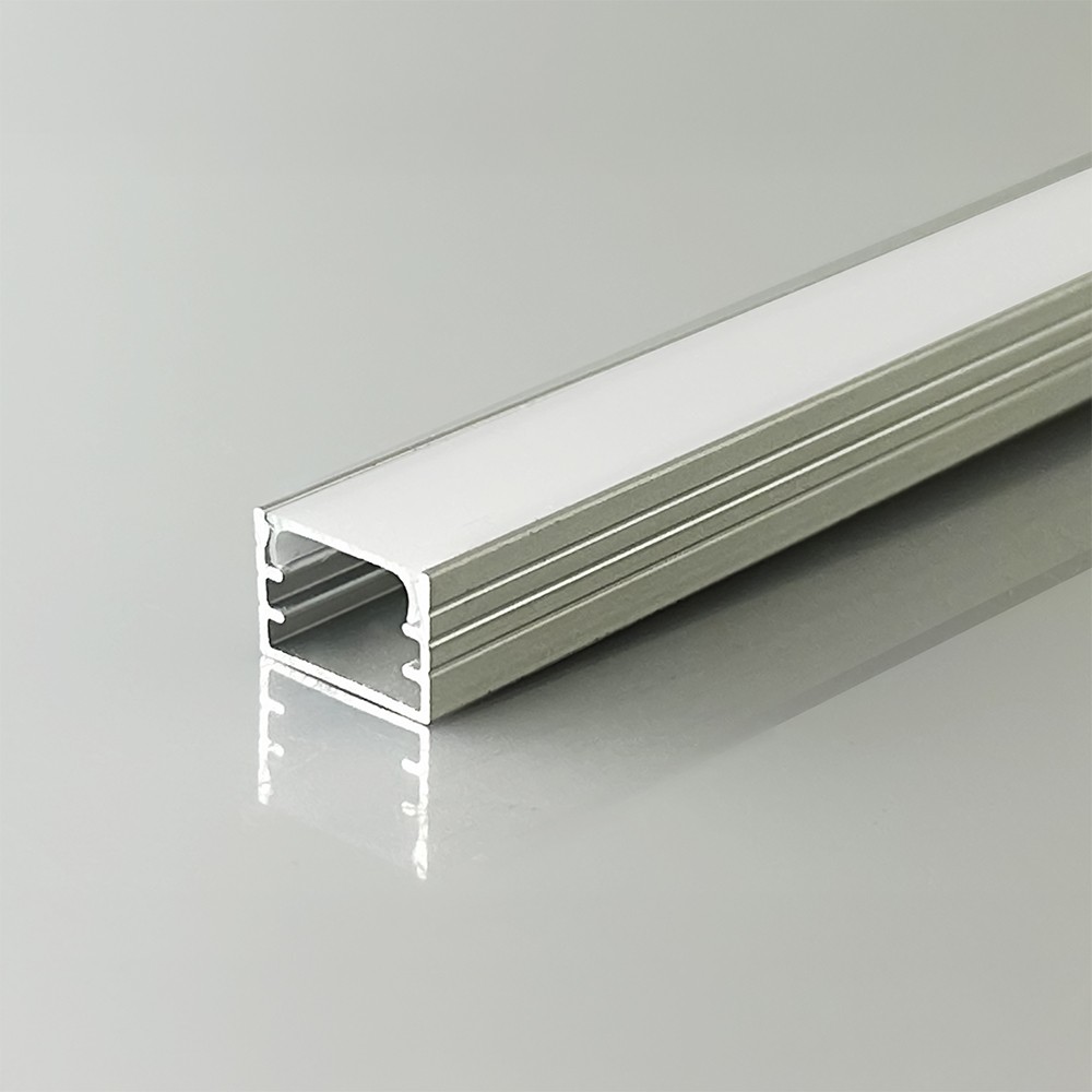 2m Aluminiumsprofil Sølv, Inkl. Matteret Cover, Til Påbygning fra V-tac