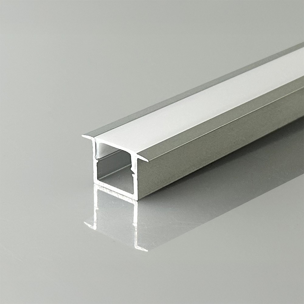V Tac 2m Indbygningsprofil Til Led Strips   Sølv, Inkl. Cover, 2000x12x10mm fra V-tac