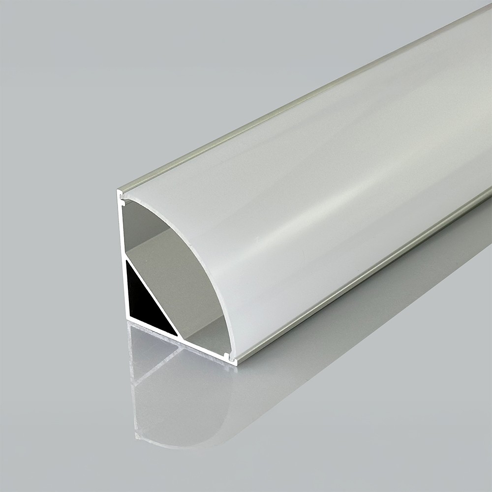 2m Hjørneprofil I Sølv Til Led Strips Inkl. Cover, 30x30mm Monteringssæt fra V-tac