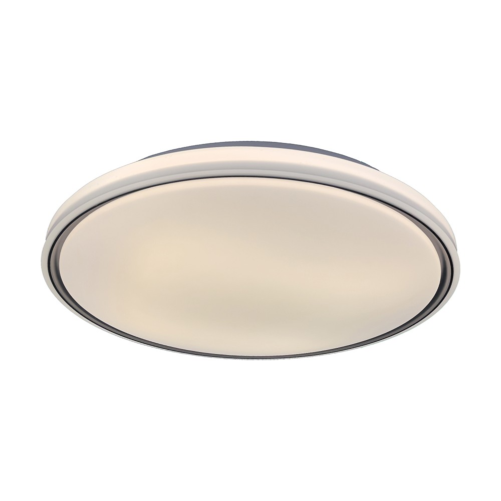 60w Led Designer Loftslampe Med Fjernbetjening   3 I 1 Cct, Dæmpbar, Sort Ring, Inkl. Lyskilde   Kulør : 3 I 1 fra V-tac