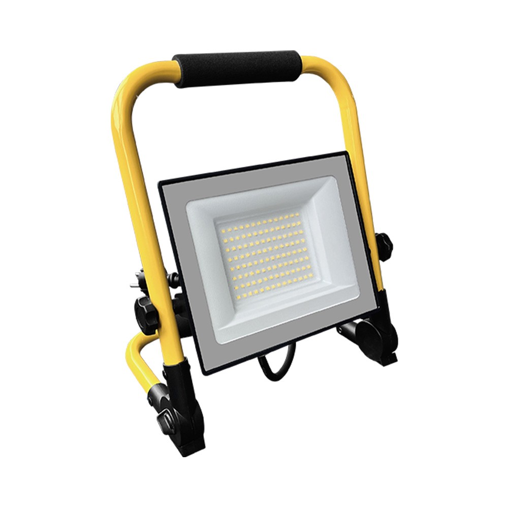 50w Led Arbejdslampe Med L Stativ Cree Chip, 3m Ledning, Ip65, 6500k, Sort Hus Kulør : Kold fra V-tac