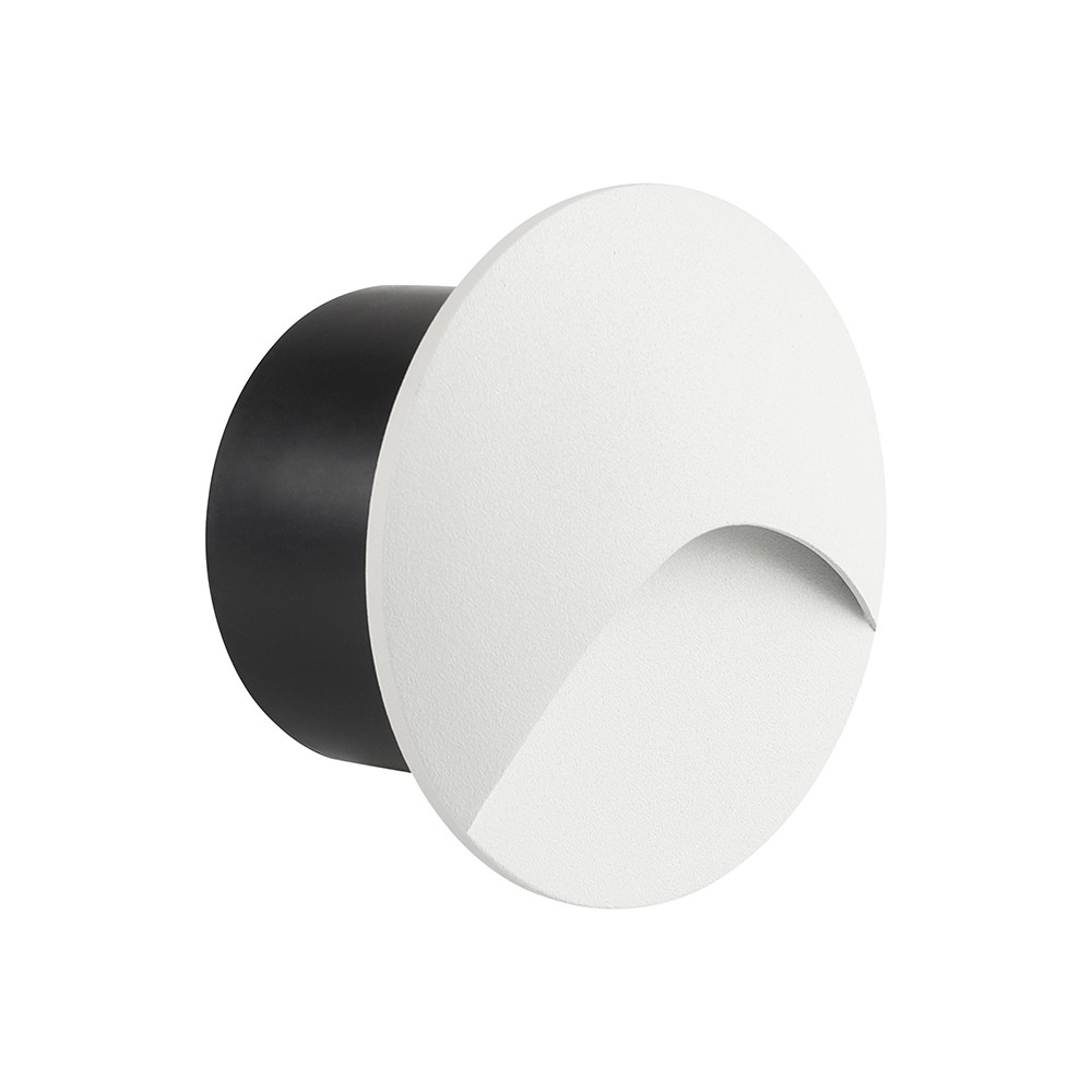 3w Led Indbygningsspot Til Trapper Rund, Hvid, Aluminium, Ip65, 3000k, Inkl. Lyskilde Kulør : Varm fra V-tac