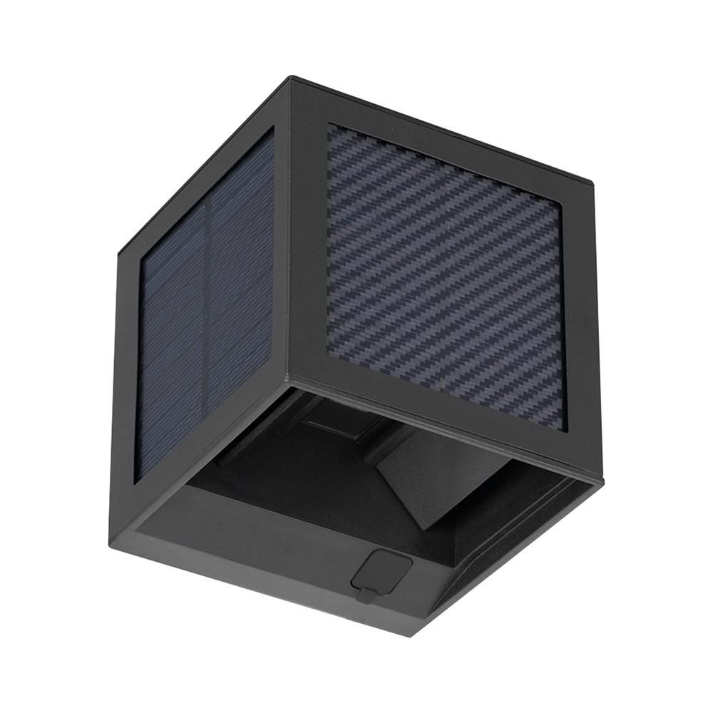 V Tac 9w Solara Væglampe Med Sensor   Ip65, Sort, 3 I 1 Cct, Solcelle, Pir Sensor   Kulør : 3 I 1 fra V-tac