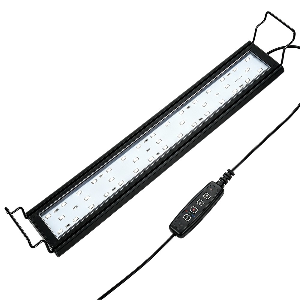 60 80 Cm Akvarie Armatur 18w Led, Hvid Blå Rød Grøn Lilla, Justerbar Længde, Ip66 fra Ledlife