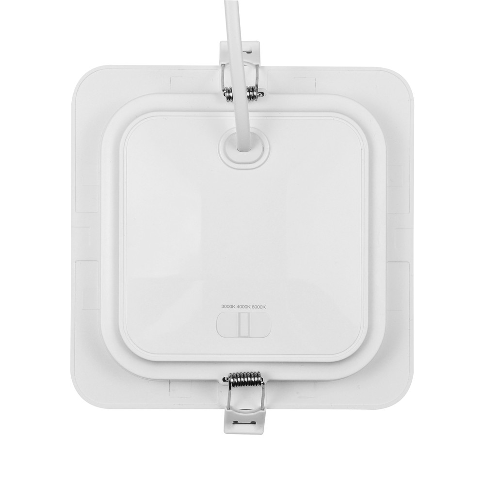 12w Dure 3 Kvadratisk Led Loftslampe   Cct, Ip54, 14,5 X 14,5 Cm, Hvid Kant, 110 Grader   Dæmpbar : Ikke Dæmpbar fra Spectrum