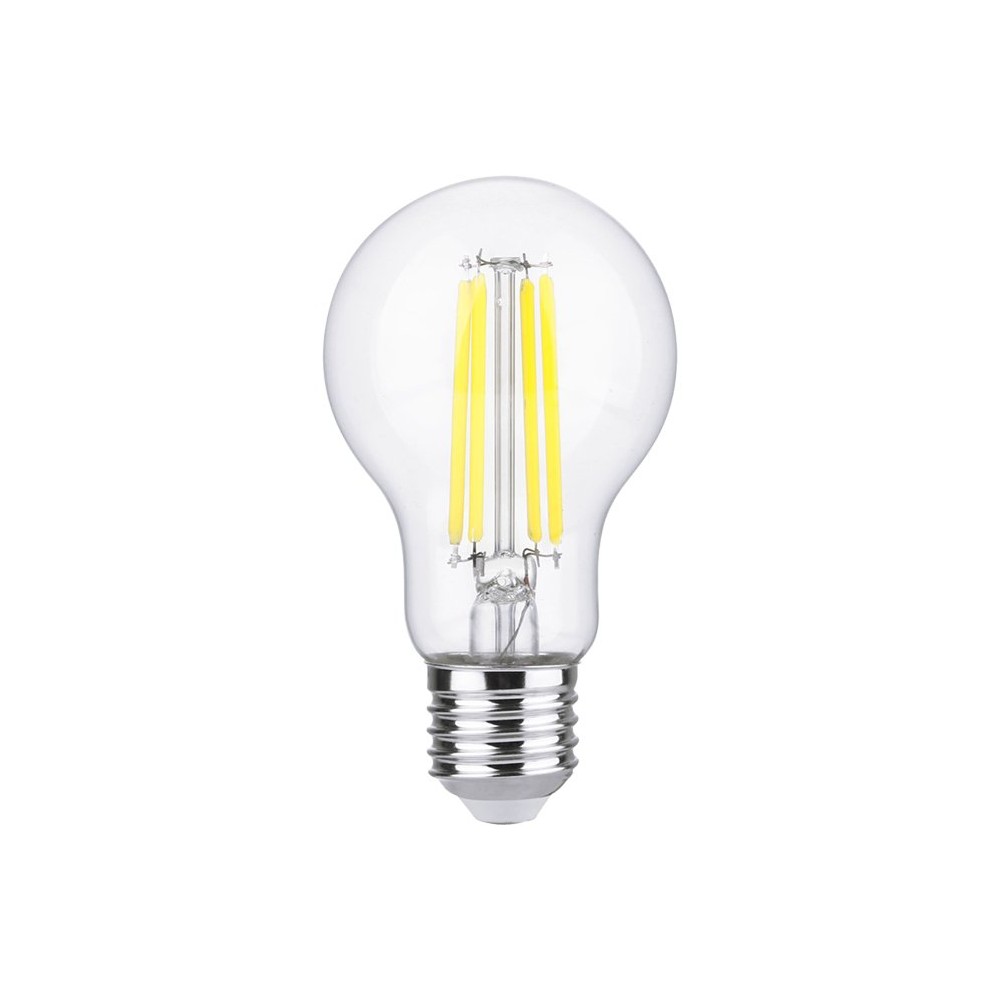 E27 3,8w Dæmpbar Led Filamentpære   A60, 806lm, Klasse A, Klar Glas, 2700k   Dæmpbar : Dæmpbar, Kulør : Varm fra Spl