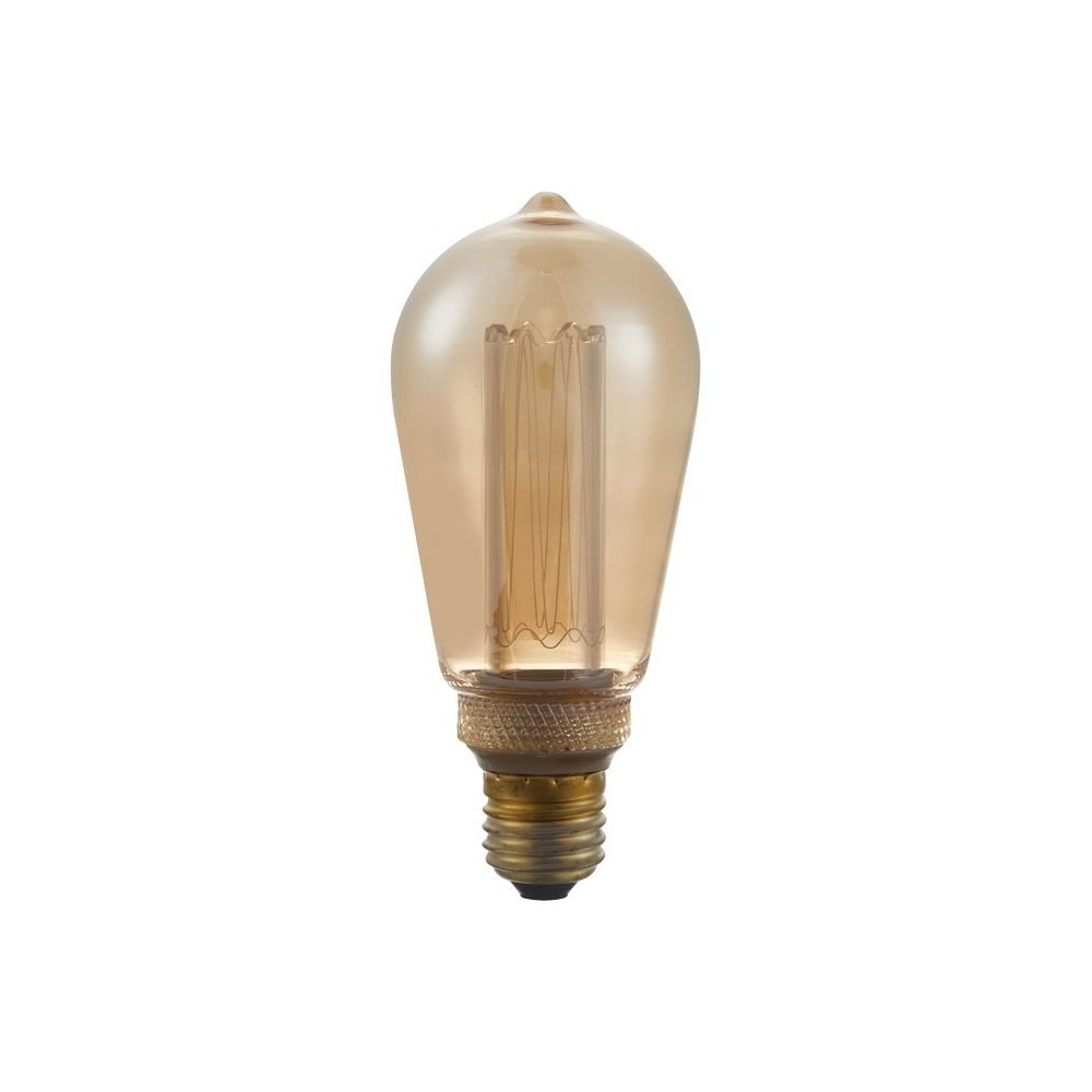 E27 3,5w Dæmpbar Led Pære   St64, Vintage Rustika, 1800k, Guld Glas, 100lm   Dæmpbar : Dæmpbar, Kulør : Ekstra Varm fra Spl