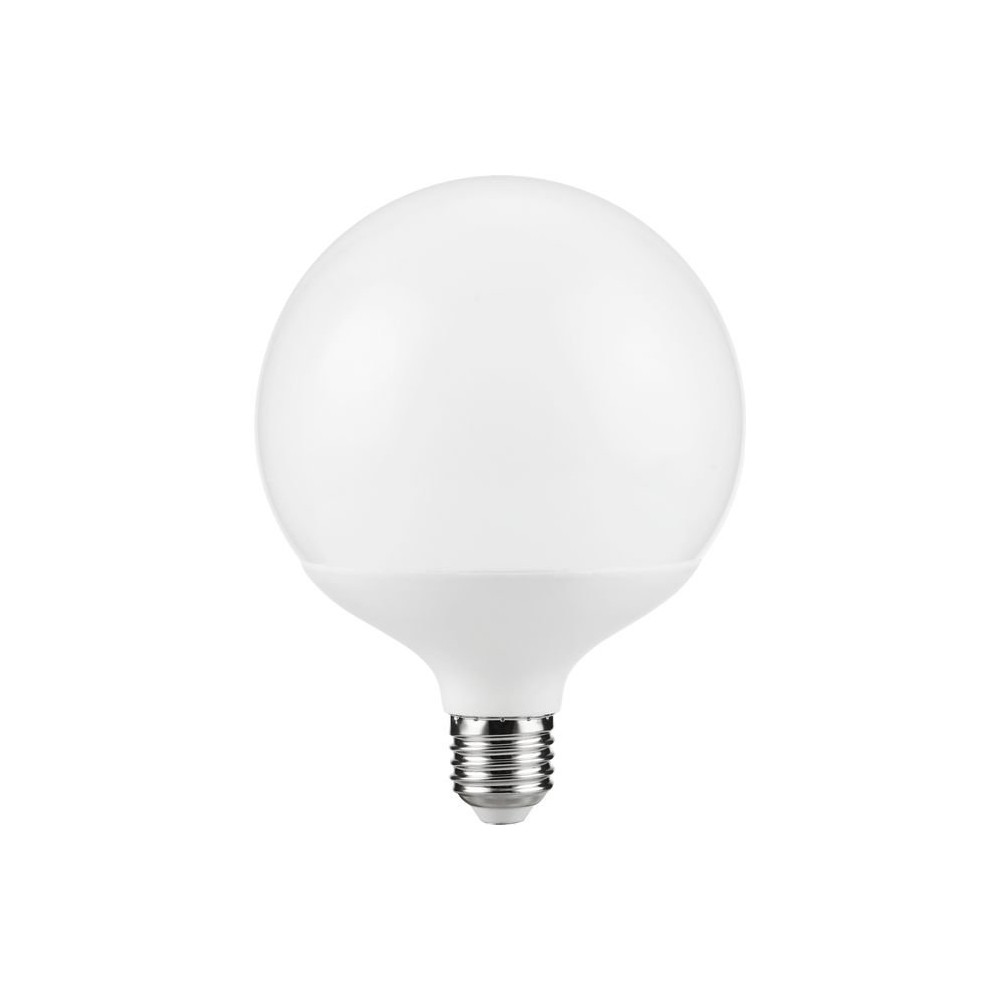 E27 18w Dæmpbar Led Globepære   G120, 2100lm, Opal Glas, 2700k   Dæmpbar : Dæmpbar, Kulør : Varm fra Spl