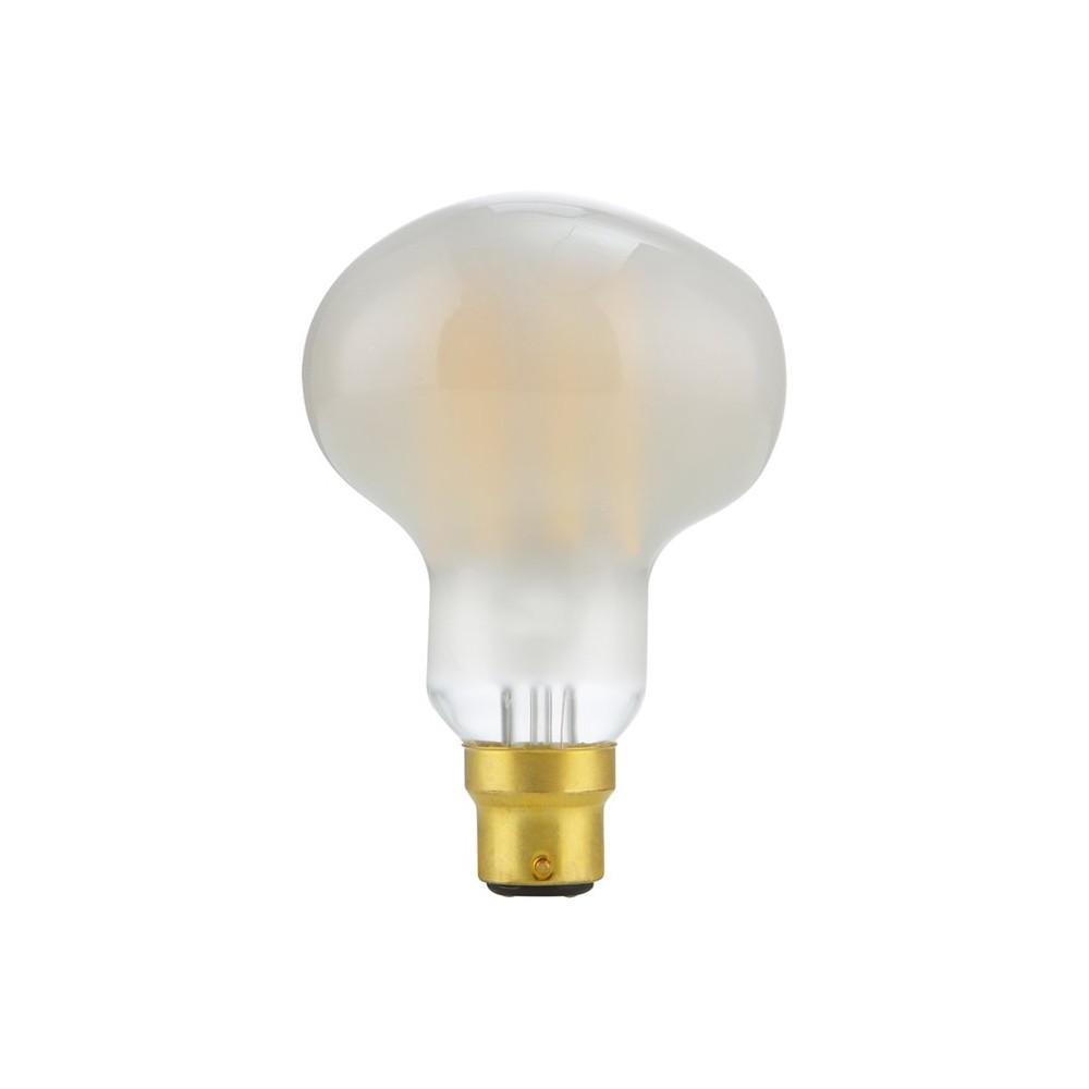 Ba22d 6w Dæmpbar Led Hammerhead Pære   R83, 550lm, 2700k, Mat Spejlglas   Dæmpbar : Dæmpbar, Kulør : Varm fra Spl