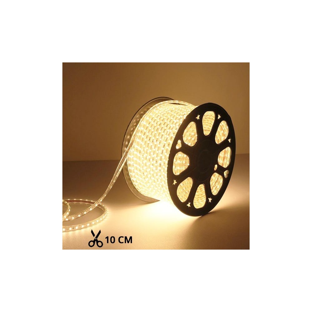 5m 10w M Vandtæt Led Strip (type X 2) 230v, Ip67, 1300lm M, Kan Klippes For Hver 10cm, Op Til 50m Forpakning : Længere Stykke (antal X 5m.), Kulør : Neutral fra Ledlife