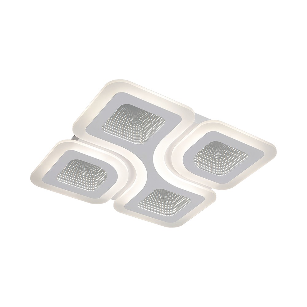 70w Led Loftslampe Dæmpbar   Cct 3 I 1, Hvid, Inkl. Fjernbetjening, Dekorativ Loftlampe   Kulør : 3 I 1 fra V-tac
