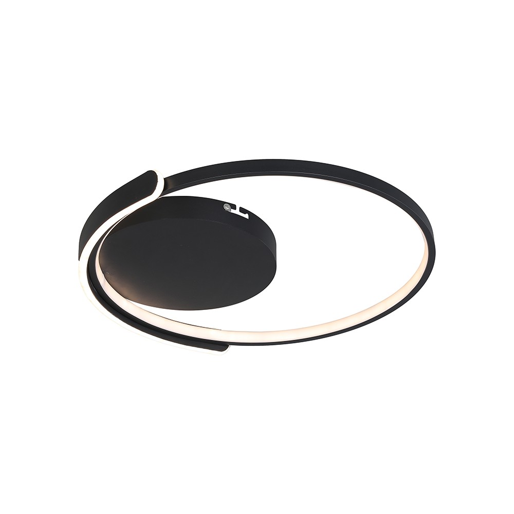 V Tac 70w Led Loftslampe Dæmpbar   Cct 3 I 1, Sort, Inkl. Fjernbetjening, ø50cm   Kulør : 3 I 1 fra V-tac
