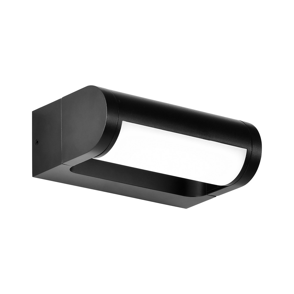 V Tac 10w Led Væglampe   Sort, Ip65, Cree Chip, 3000k, 6 års Garanti   Kulør : Varm fra V-tac