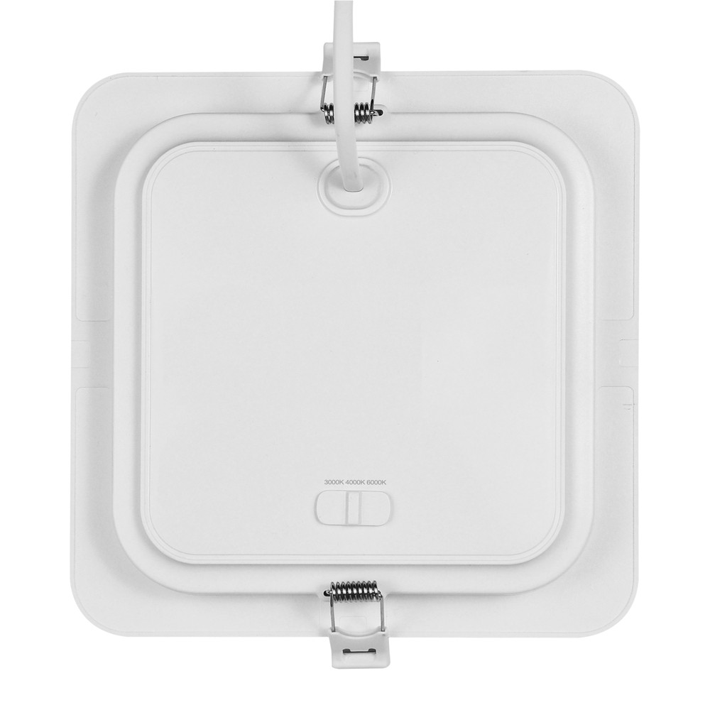 18w Dure 3 Kvadratisk Led Loftslampe Cct, Ip54, 17x17 Cm, Hvid Kant, 110 Grader Dæmpbar : Ikke Dæmpbar, Kulør : Cct (varm Til Kold Hvid) fra Spectrum