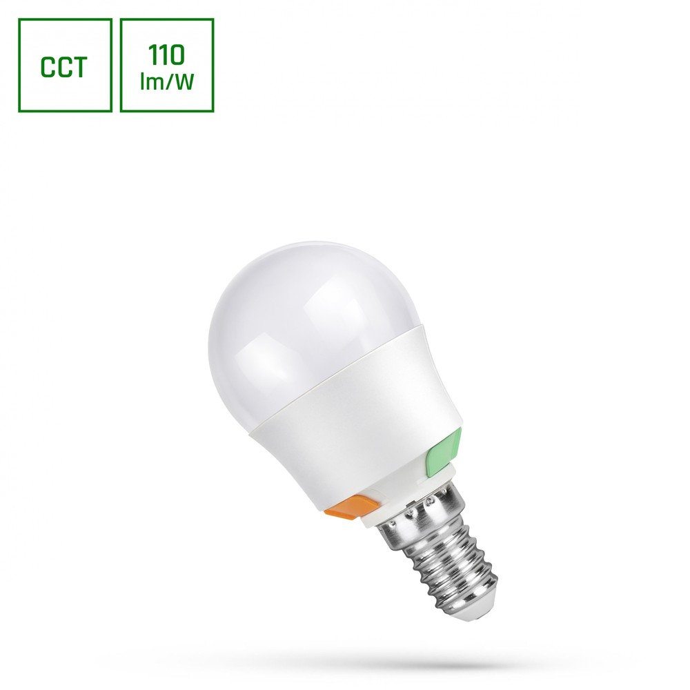E14 2w 4w 6w Cct Led Kronepære G45, 3 Trin Cct, Led Chip Dæmpbar : Ikke Dæmpbar fra Spectrum