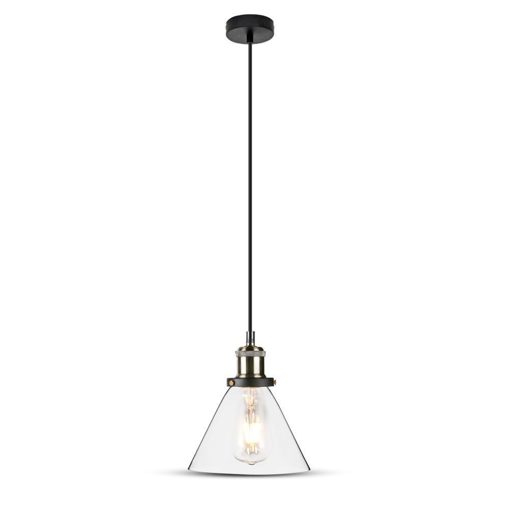 V Tac Moderne Pendellampe   Gennemsigtig Glas, ø18 Cm, E27 fra V-tac