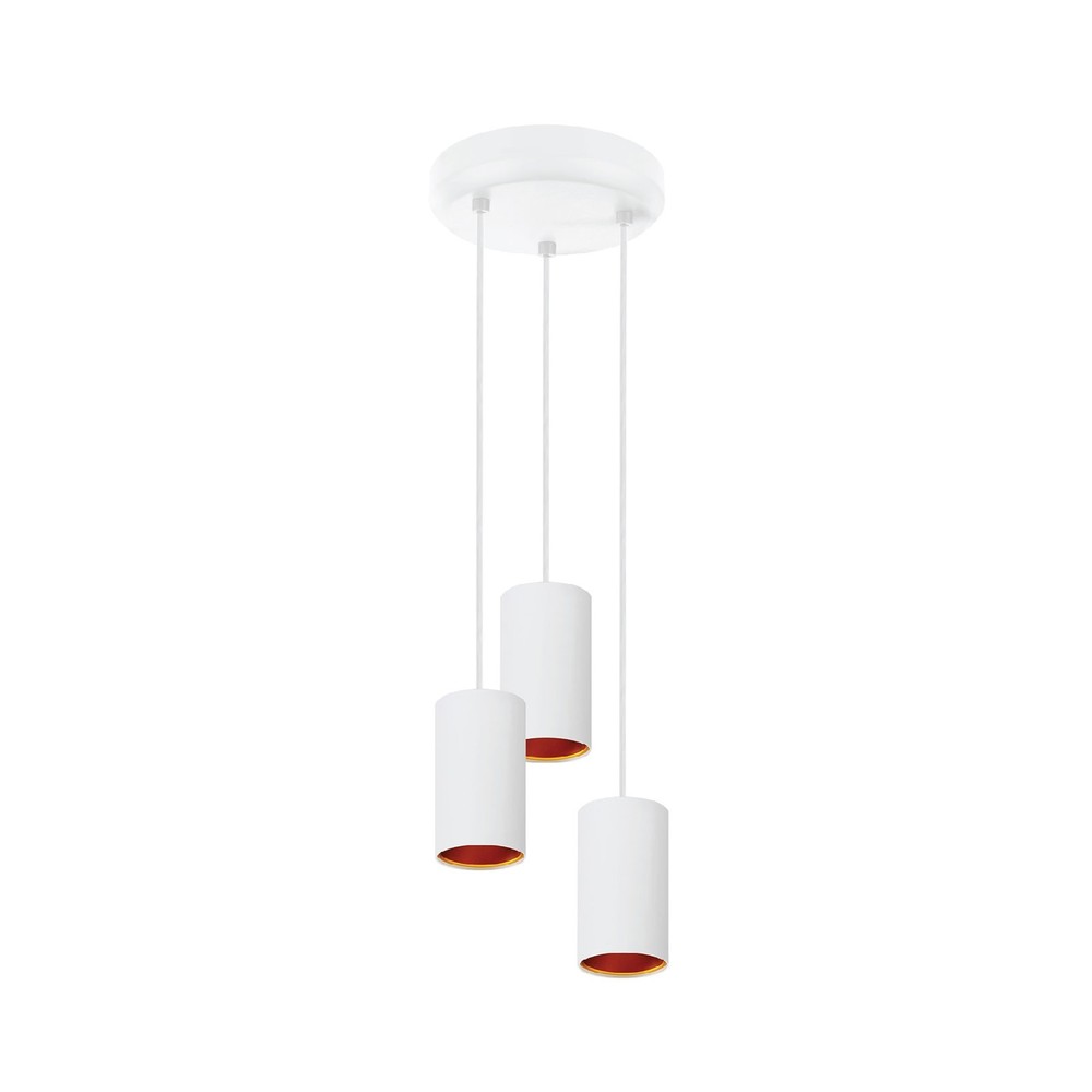 Chloe Nedhængt Lampe   Gu10 X3, Ip20, Hvid Guld Rundt Base, Uden Lyskilde fra Spectrum