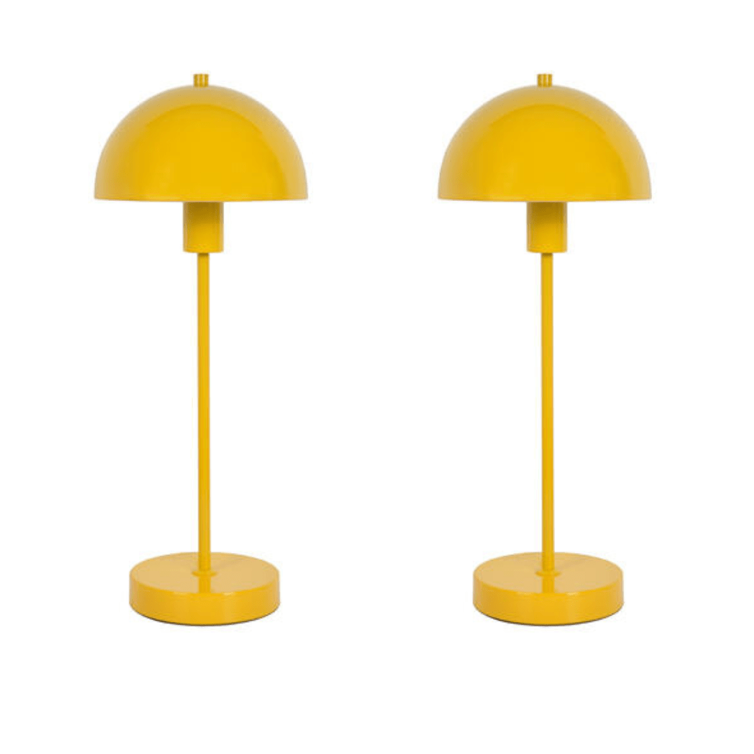Vienda 2 Stk   Gul   Bordlampe     fra Herstal