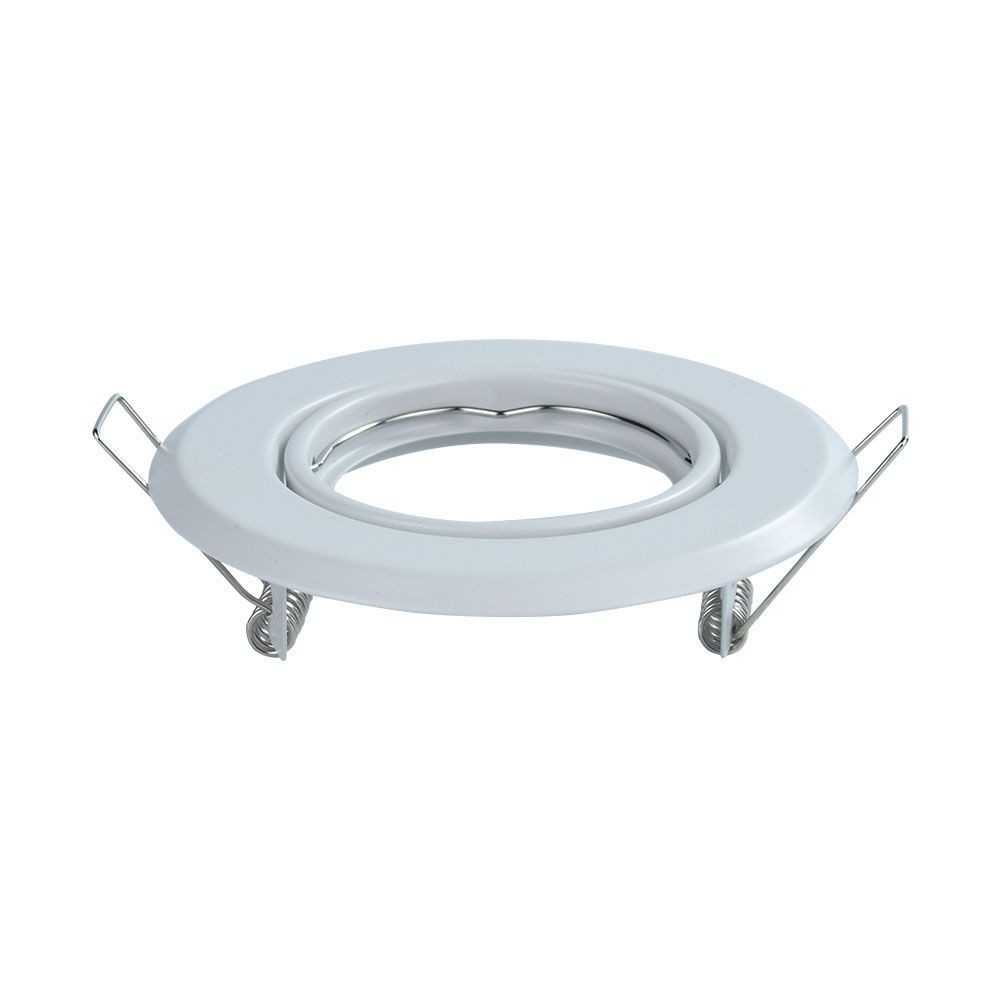 2 Stk. Mr16 Eller Gu10 Downlight Kit, Hvid, Hul: ø7 Cm, Mål: ø9,3 Cm   Fatning : Gu10 fra V-tac