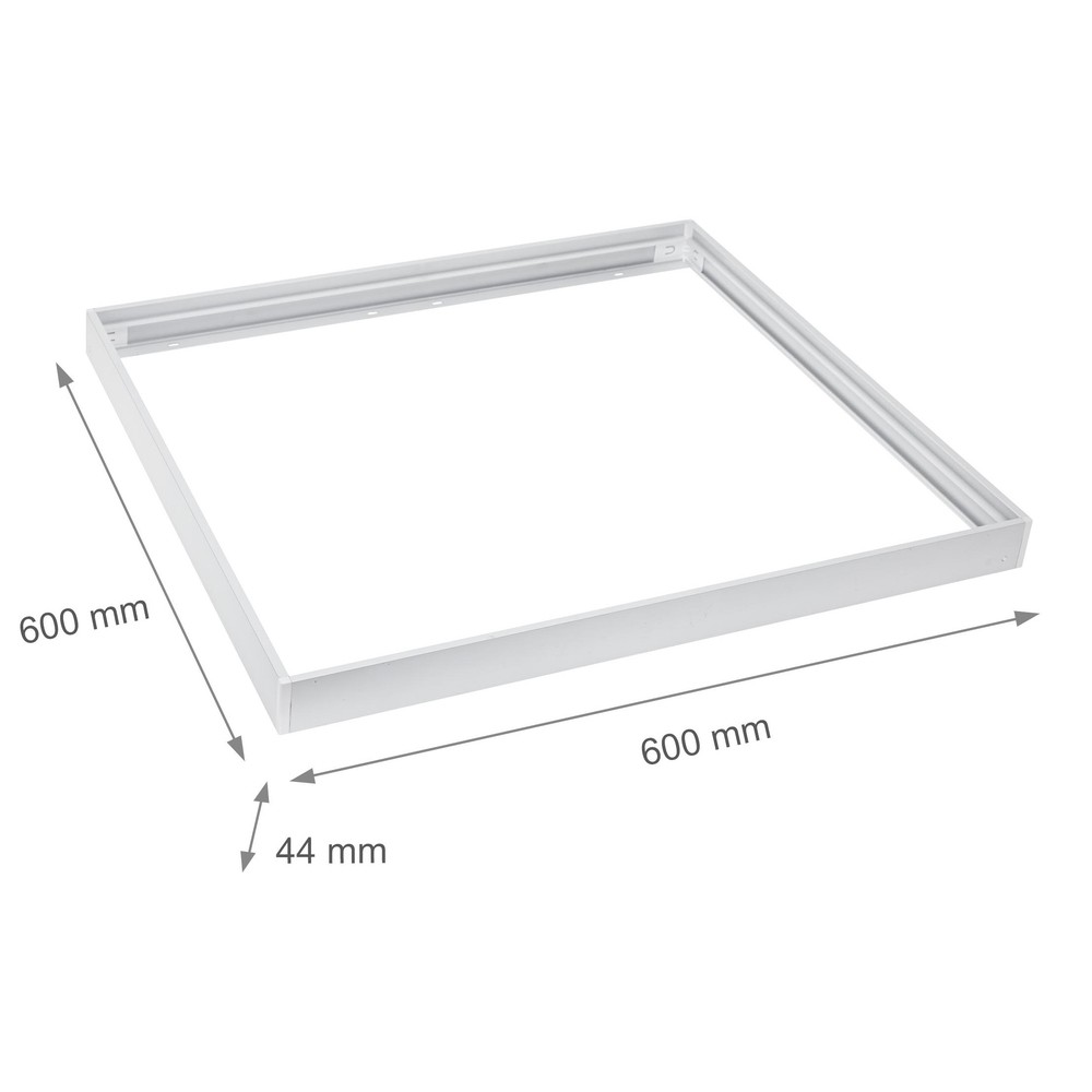 Ramme Til 60x60 Led Panel   Samles Hurtigt, Plast Hjørner, Uden Synlige Skruer, Hvid Kant fra Spectrum
