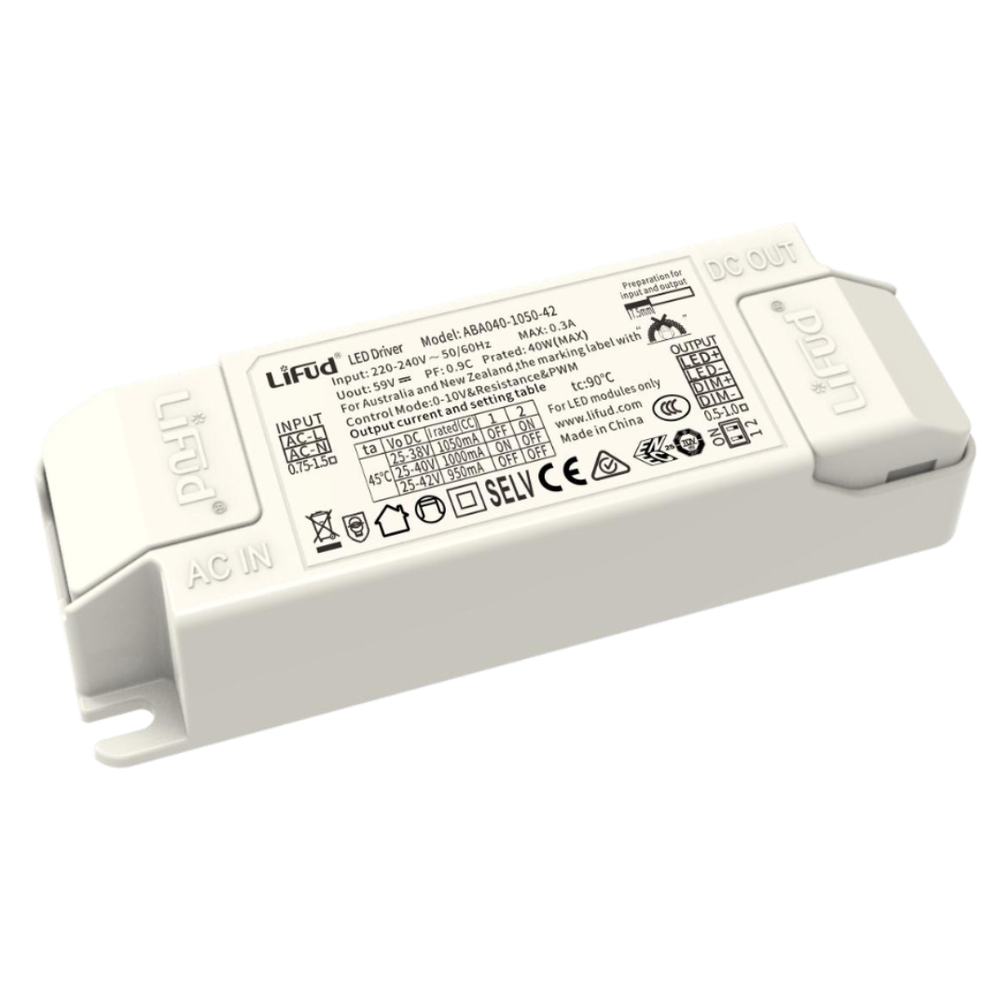 40w Dæmpbar Led Driver 0 1 10v Signal Interface, Flicker Free, Bl.a. Til Store Led Paneler fra Lifud