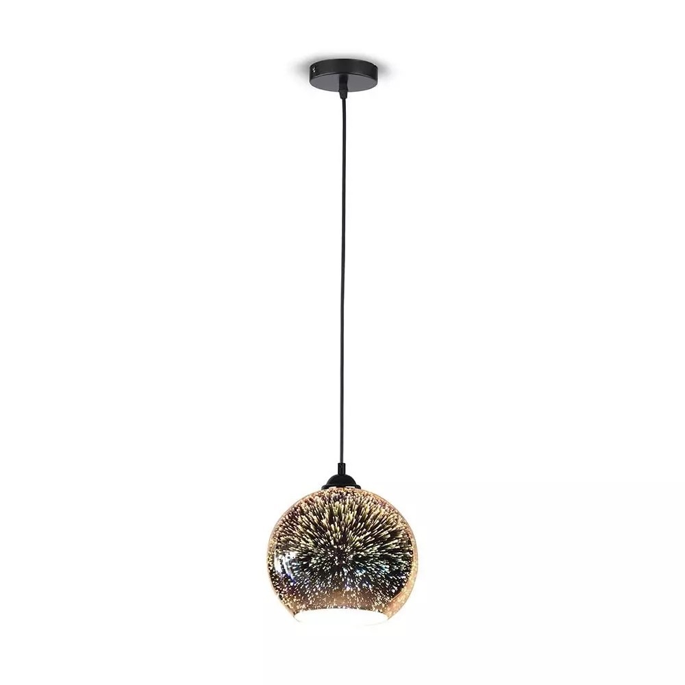 V Tac 3d Glas Pendel Lampe ø15 Cm, E27 fra V-tac