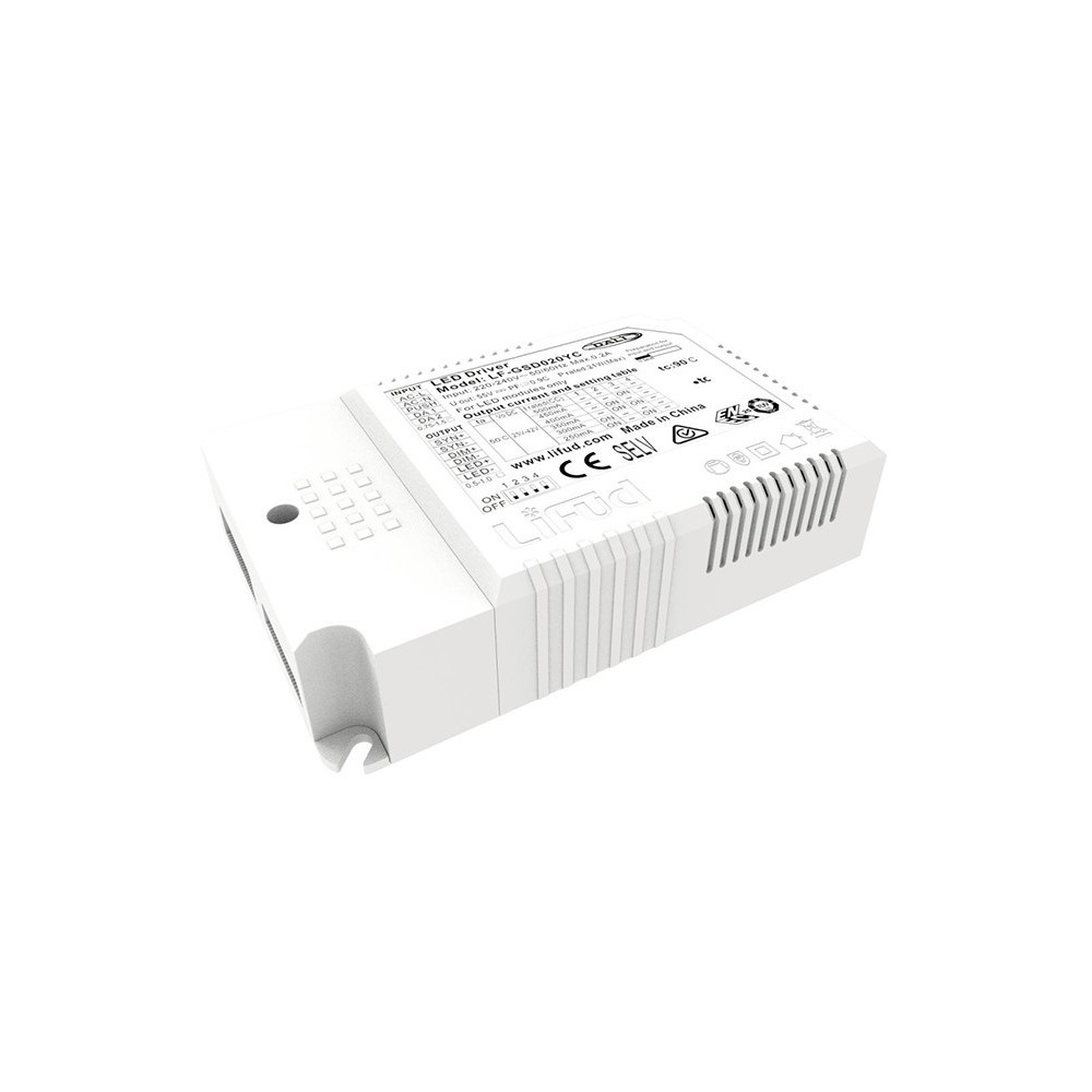 45w 5i1 Led Driver Push Dæmp, 0 10v Og Dali, Sync, Flicker Free, Passer Til Vores 29w, 36w Og 45w Store Led Paneler fra Lifud