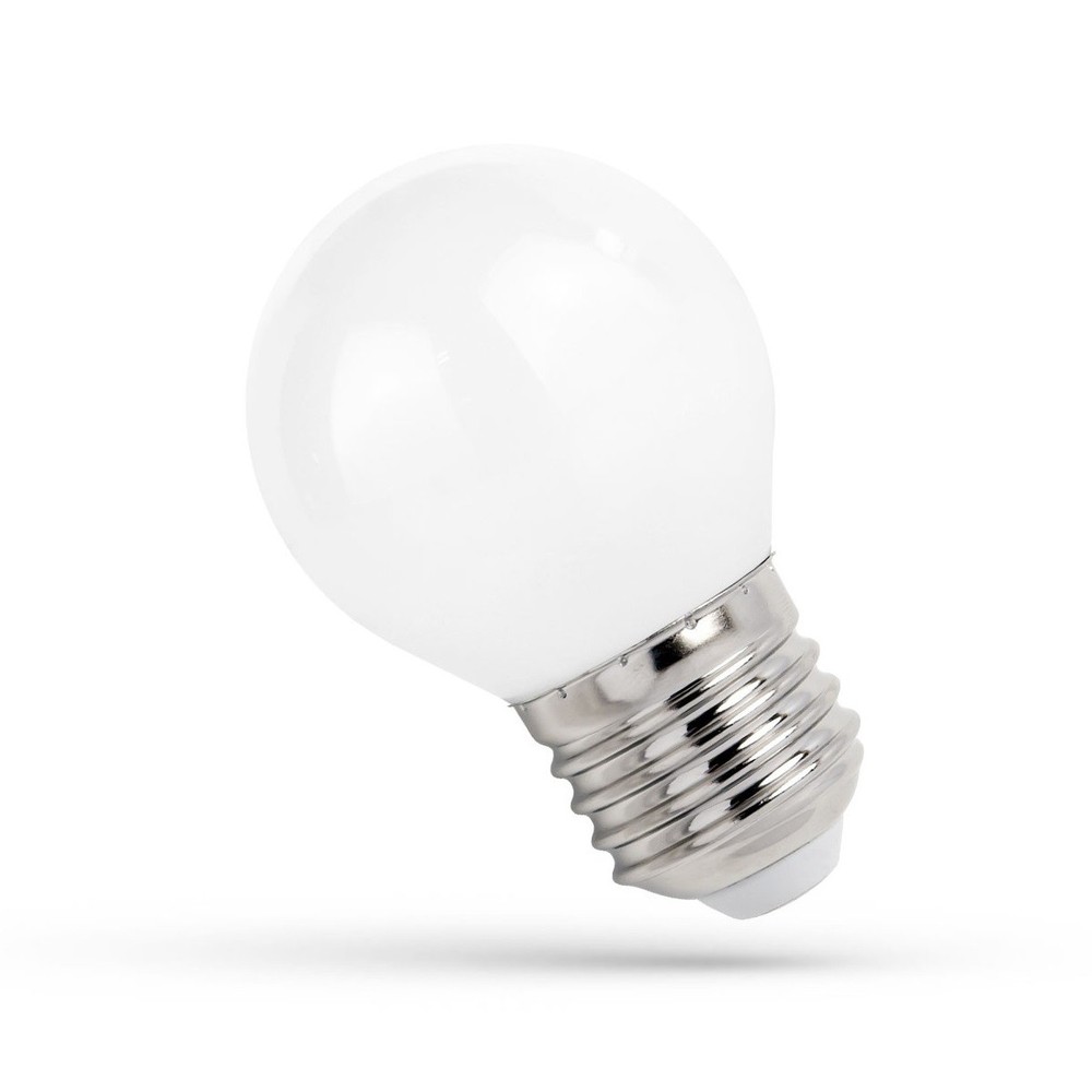 E27 1w Led Kronepære G45, Matteret Glas Dæmpbar : Ikke Dæmpbar, Kulør : Varm fra Spectrum