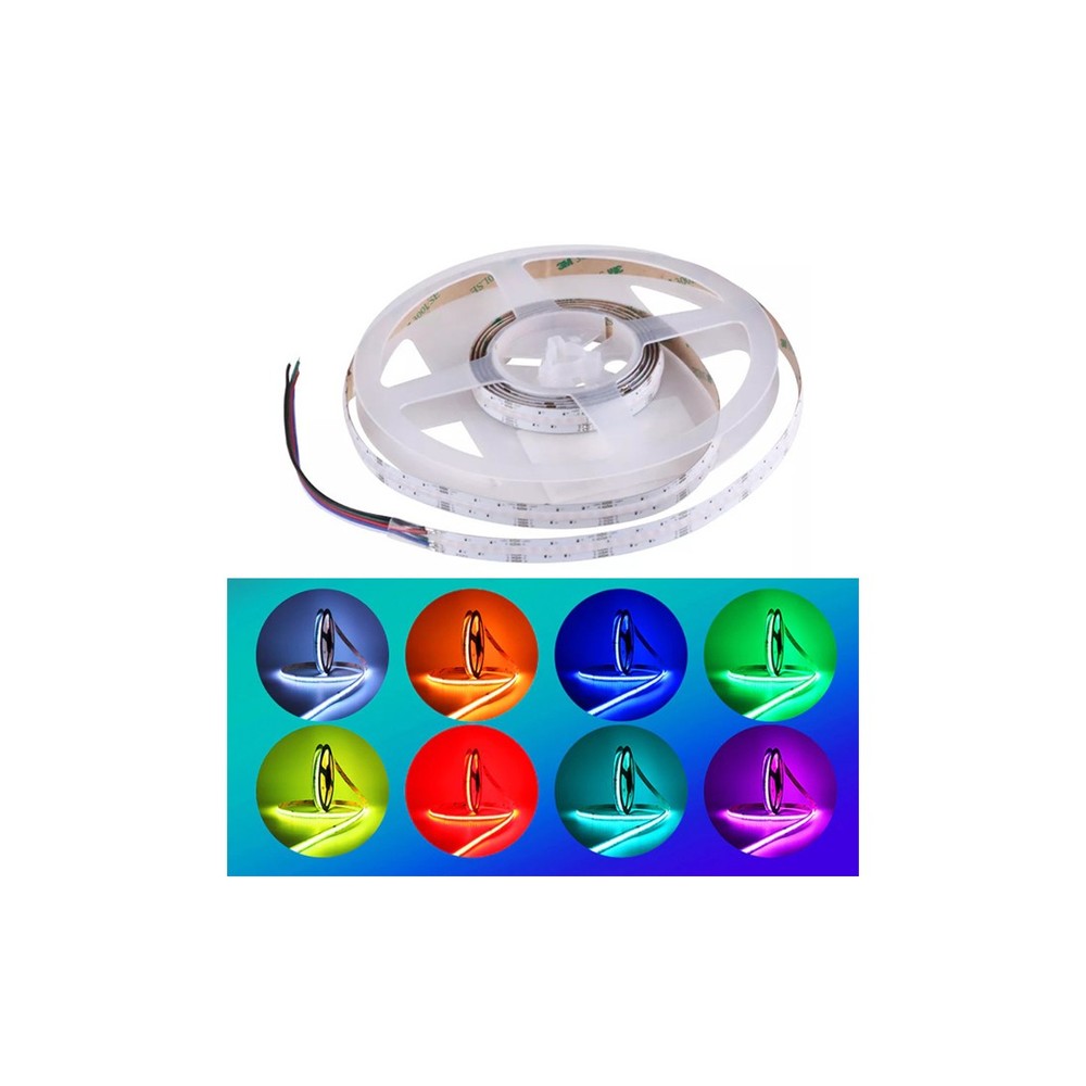 5m 24w M Rgb+ww Cob Led Strip 24v Dc, Ip20, 840 Led Pr. Meter, Cob Led fra Ledlife