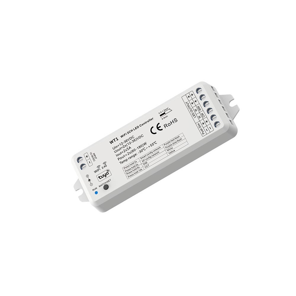 Rwave Dæmper Cct Controller   Tuya Smart Smart Life, Push Dim, 12v (60w), 24v (120w) fra Ledlife