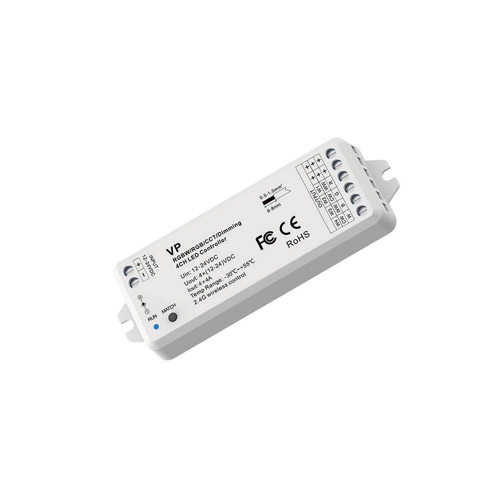 Rwave Rgb+ww Led Strip Controller   12v (72w), 24v (144w) fra Ledlife