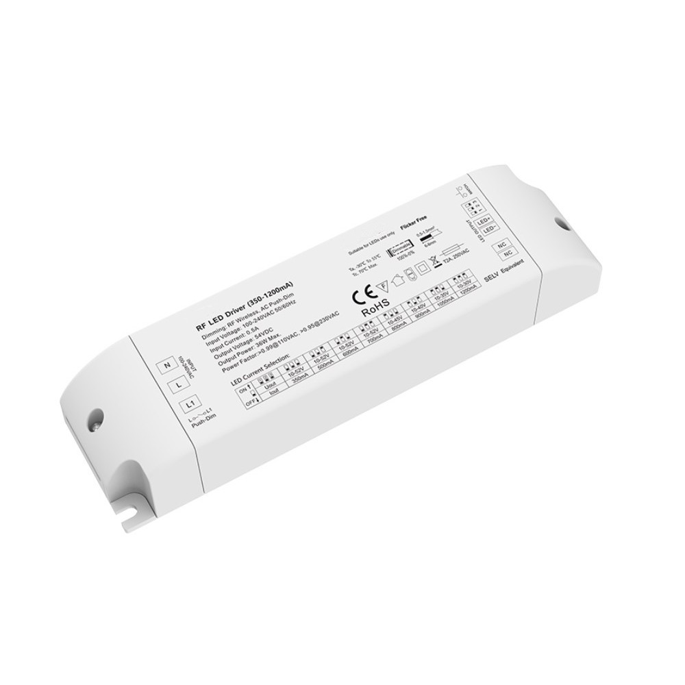 36w 350ma 1200ma Dæmpbar Rwave Driver Til Led Panel 10 52v, Push Dæmp, Rf, Flicker Free fra Ledlife