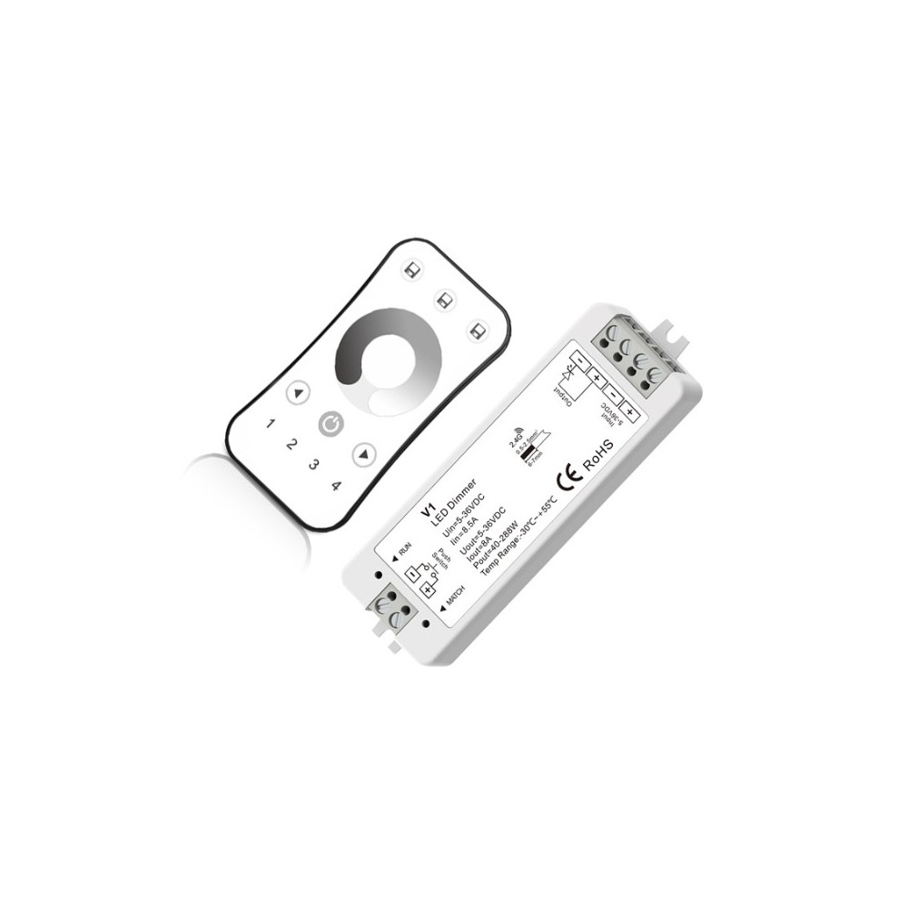 Rwave Controller Med Fjernbetjening 12v (96w), 24v (192w) fra Ledlife