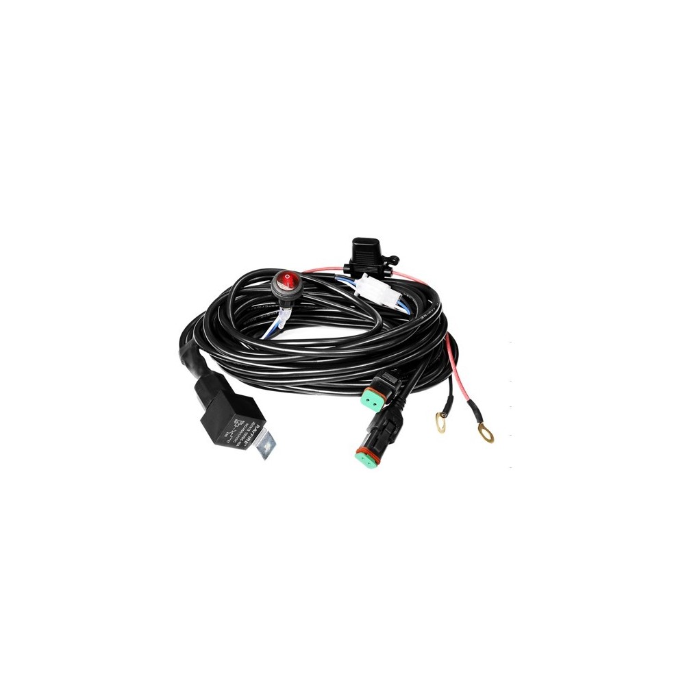 Kabel Med Afbryder Arbejdslampe, Til 2 Lamper, 2x15a, Dt06 2s Stik fra Ledlife