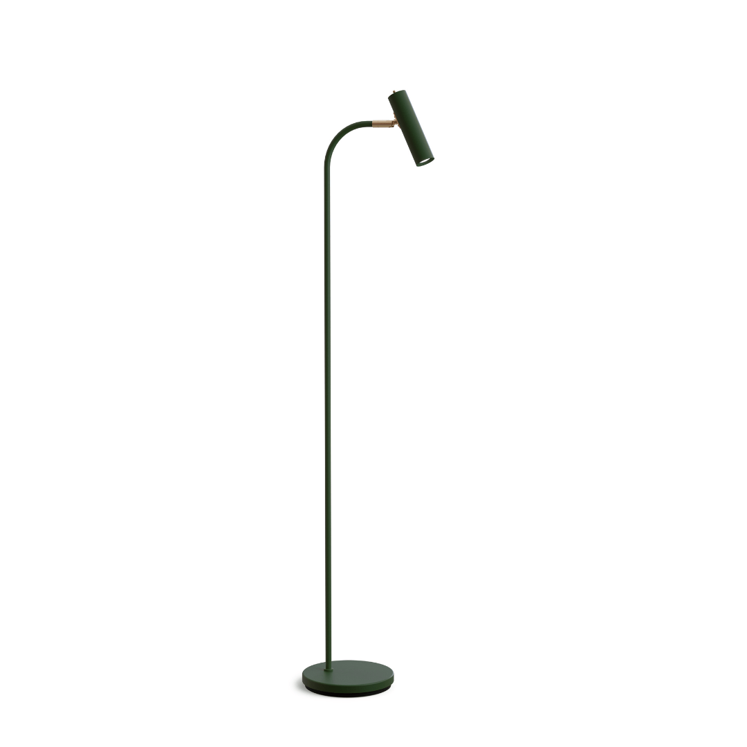Slender Gulvlampe Flaskegrøn Messing     fra Belid