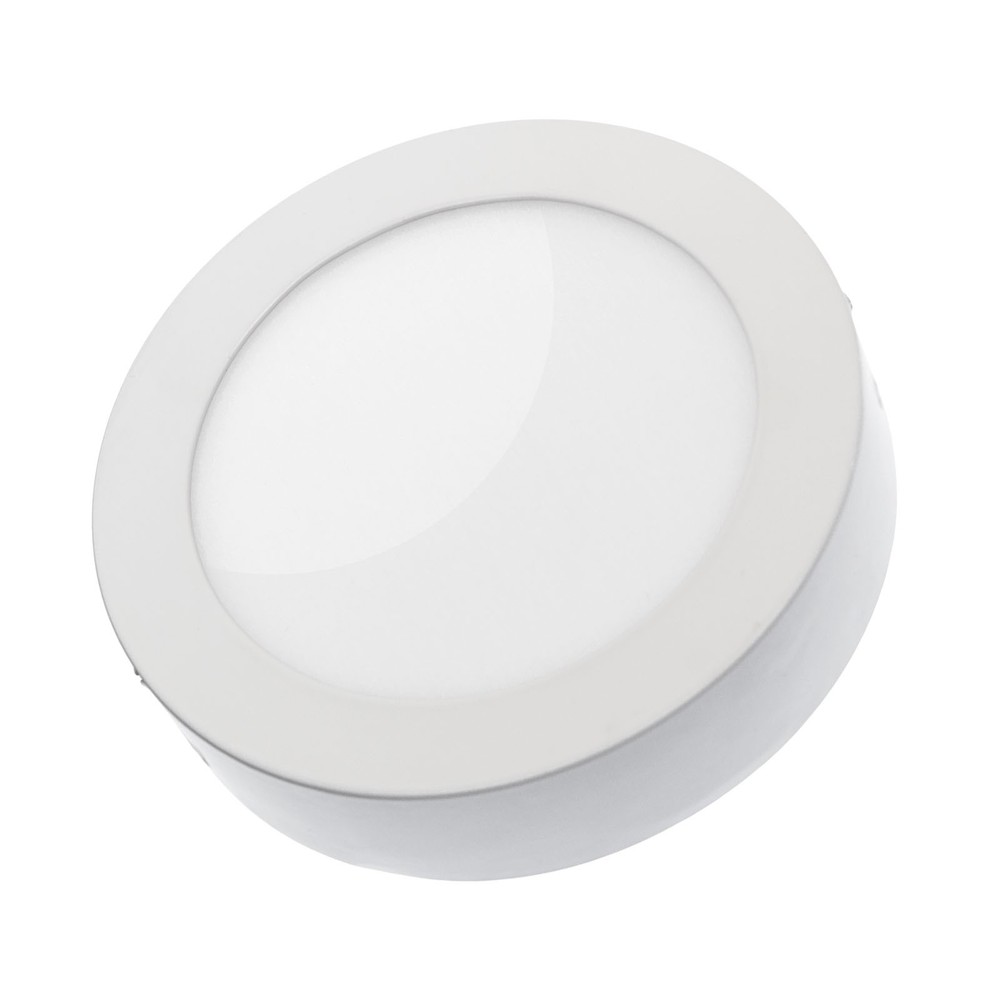 12w ø17cm Led Indbygningspanel   6000k, Hvid Kant, 120 Grader, Ip20 Indendørs   Kulør : Kold fra Spectrum