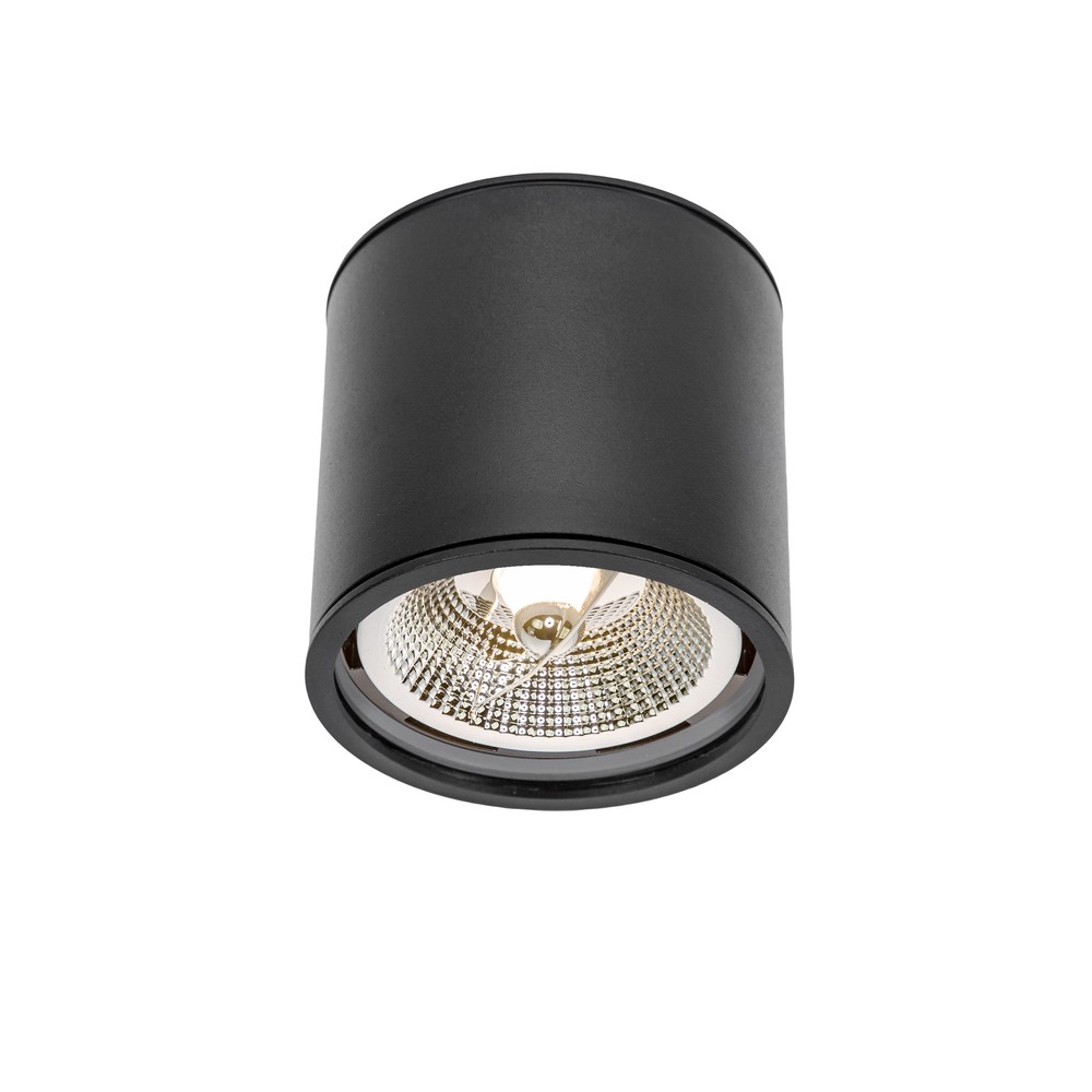 Loftlampe Ar111, Gu10 Ip65, Sort, Aluminium, Påbygning, Uden Lyskilde fra Spectrum