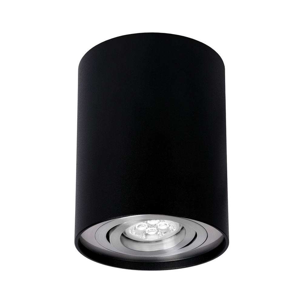 Chloe Gu10 Ip20 Round Black Silver Adjustable Spot fra Spectrum