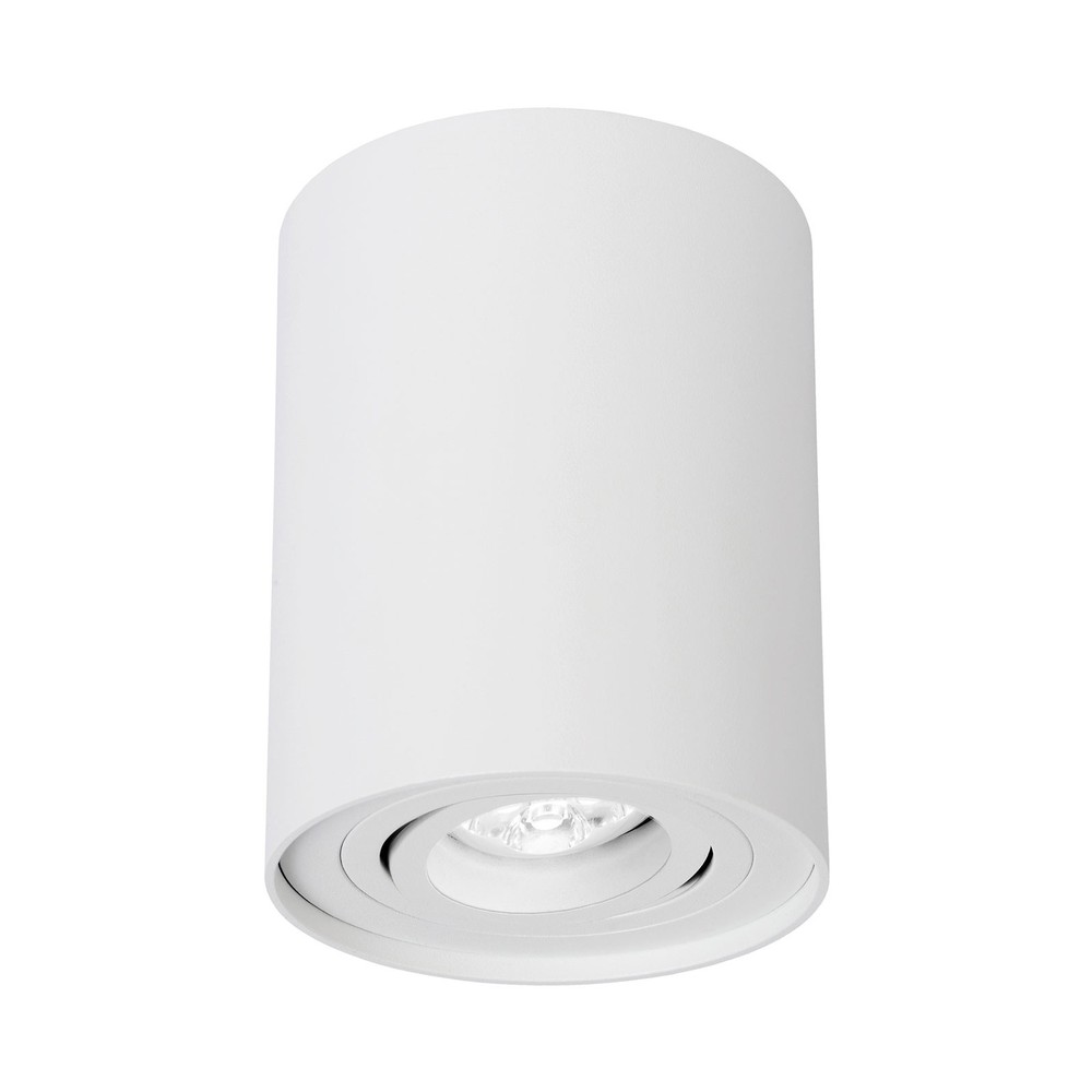 Gu10 Loftlampe Spot   Påmonteret, Rund, Hvid, Kipbar, Ip20, Uden Lyskilde fra Spectrum