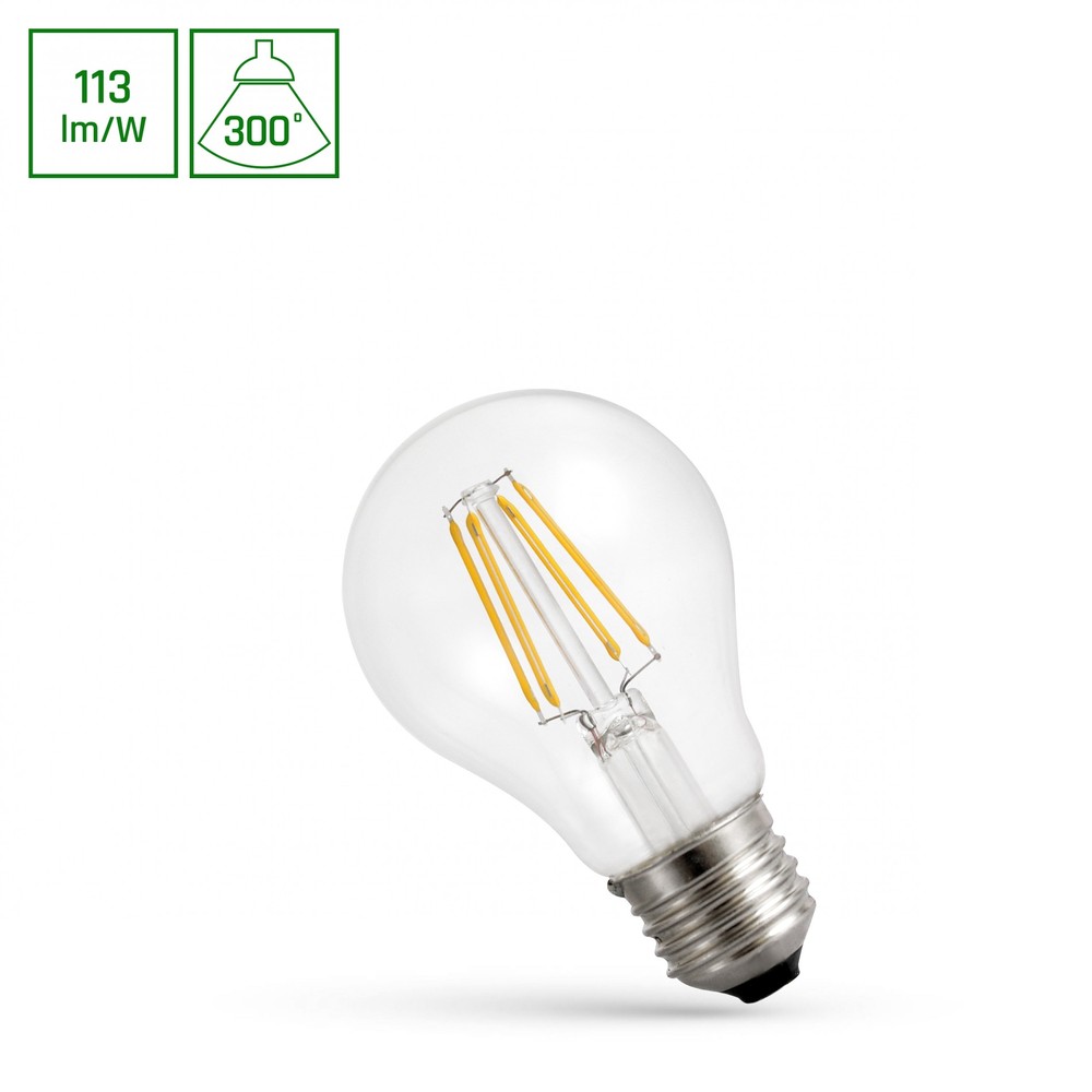 E27 4w Led A60 Kultråd Varm Hvid, Klar fra Spectrum