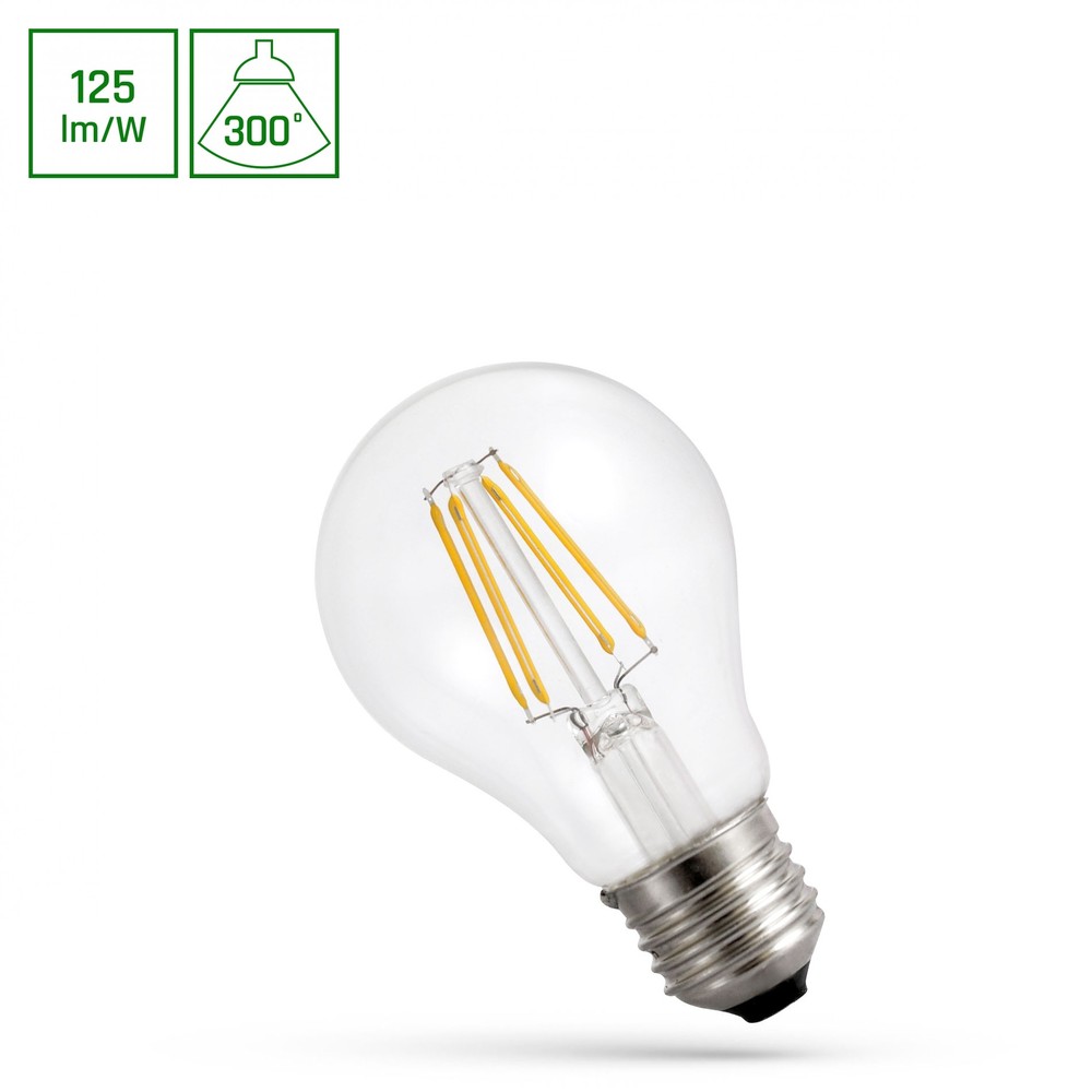 E27 7w Led Pære 770lm, A60, Varm Hvid, 125lm W fra Spectrum