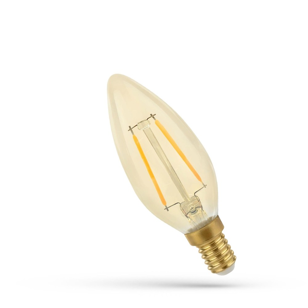 E14 5w Led Pære C35, Kultråd, Rav Farvet Glas, Ekstra Varm fra Spectrum
