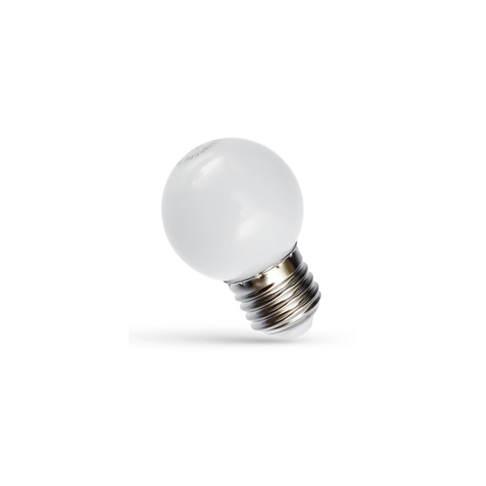 1w Led Dekorationspære   Hvid, G45, E27 fra Spectrum