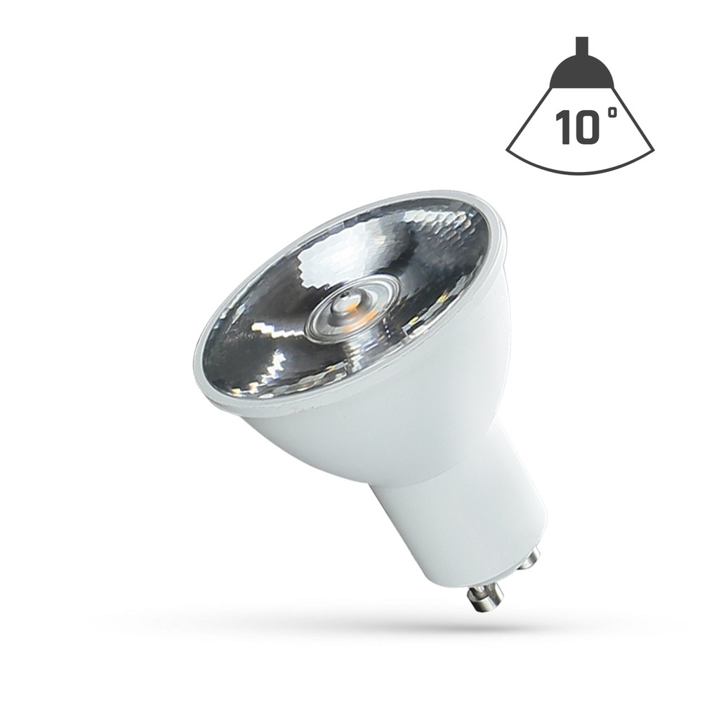 Gu10 6w Led Spot   10° Ekstra Fokuseret   Dæmpbar : Ikke Dæmpbar, Kulør : Varm fra Spectrum