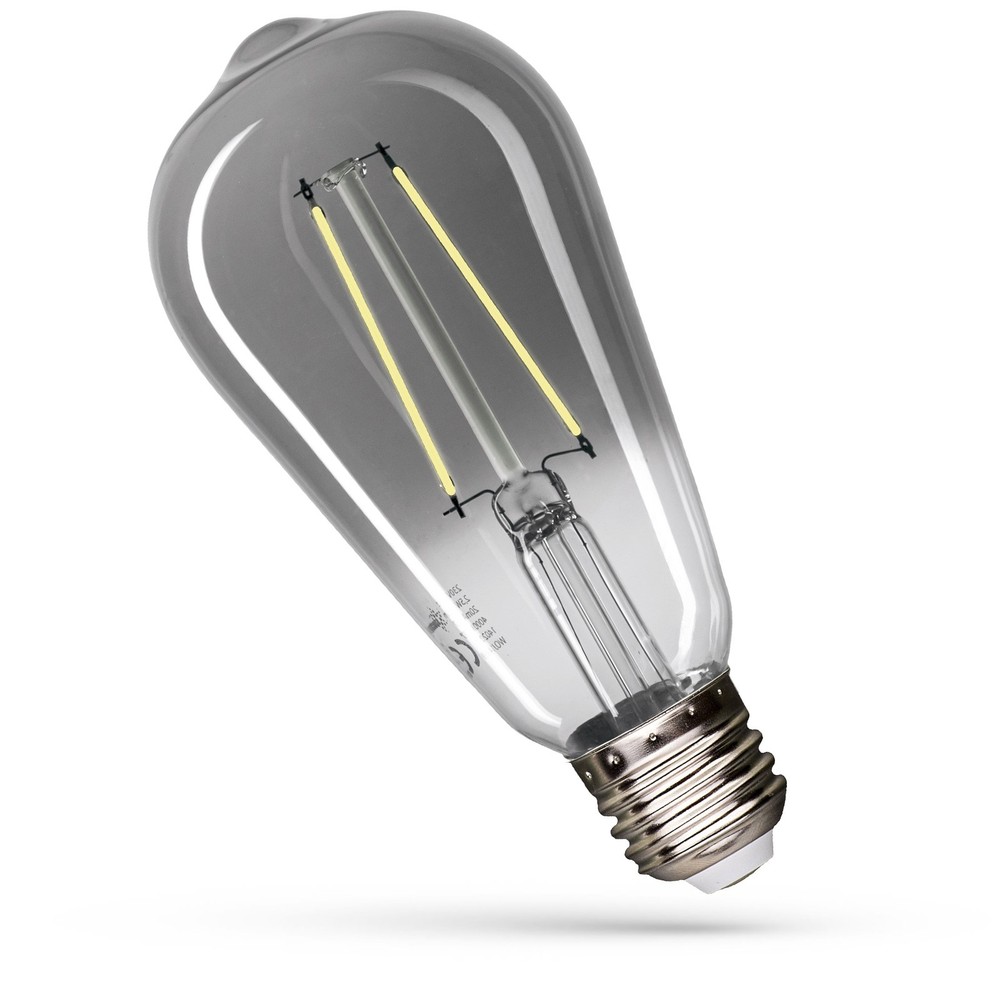 E27 2,5w St65 Led Pære Modernshine Dekorationspære, Ravfarvet Glas fra Spectrum